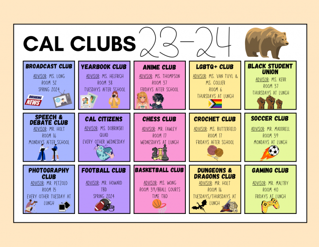 Cal Club List 22-23